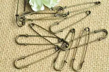 250pcs Antique Bronze Brooch 50x12mm sturdy 2 Inch Heavy Duty Giant Safety Pins for Blankets Skirts