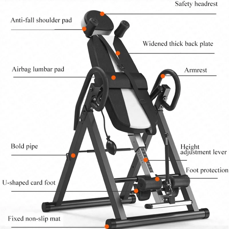 Складная маленькая перевернутая машина бытовая перевернутое устройство стол для инверсионной терапии с регулируемой подушкой безопасности поясная подушка