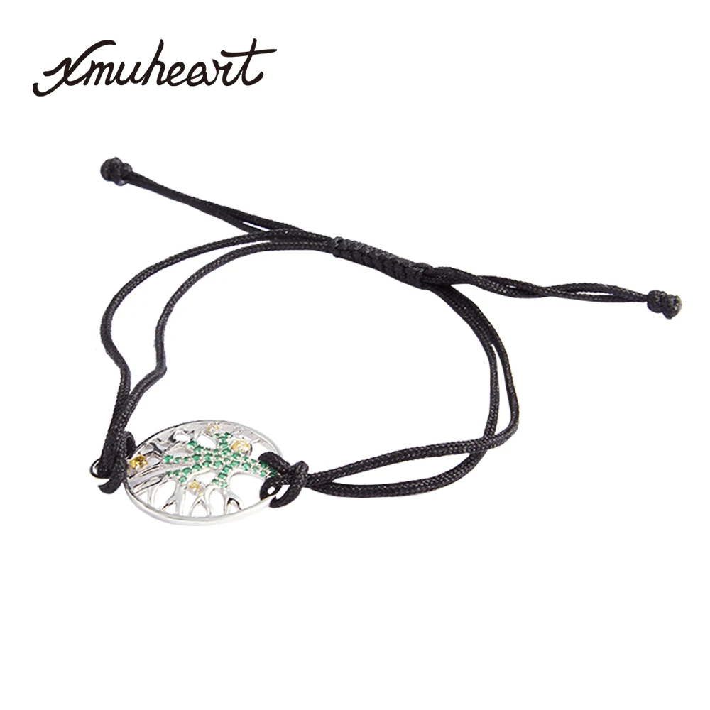 XMUHEART Jewelry Sets For Women Green Stone Crystal Tree Of Life Bracelet Brooch Vintage Fashion High Quality | Украшения и