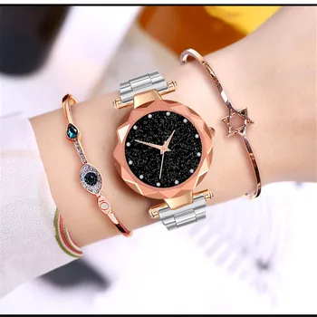 

DISU Women Watch Luxury Leisure Set Steel Strip Quartz Womens watches Fashion Watch 2019 Ladies Watches