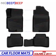 Для hyundai Solaris 2-автомобильные коврики, ковры, автомобильные коврики, водонепроницаемые пылезащитные автомобильные стильные украшения интерьера