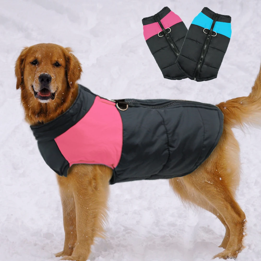 Одежда для больших собак, для французского бульдога, зимняя одежда для домашних животных, пальто, Ropa Perro, золотистый ретривер, лабрадор, одежда для собак, куртка, 2XL-7XL