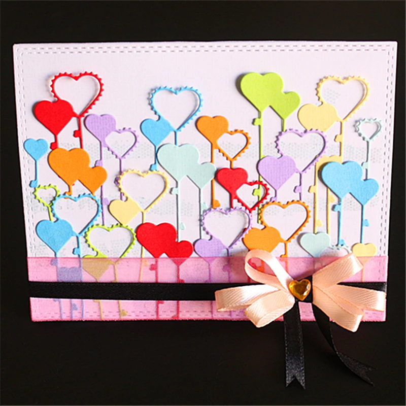 

AZSG Colorful Balloon Metal Cutting Mold DIY Scrapbook Album Decoration Supplies Clear Stamp DIY Paper Card