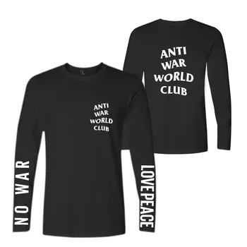 

Anti-war World Club Autumn T-shirt long-sleeved Korean version of the cartoon print long-sleeved shirt men's warm T-shirt lovers