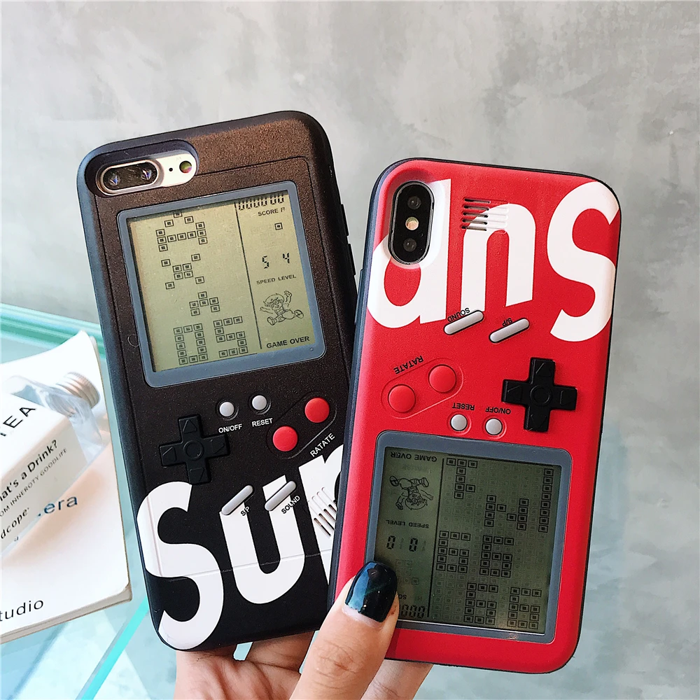 For Iphone 7 8 Plus Full Color Display Gameboy Case for