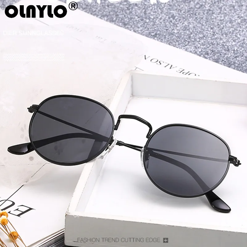

New Brand Designer Vintage Oval Sunglasses Women Retro Clear Lens Eyewear Round Sun Glasses For Female Ladies Oculos De Sol