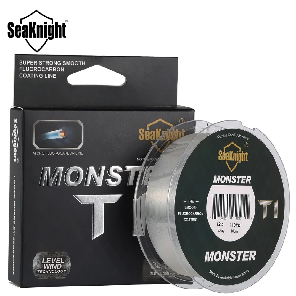 

SeaKnight 2019 New Arrival MONSTER T1 100M Fluorocarbon Fishing Line 100% Fluorocarbon Coating Monofilament Leader Sinking Line