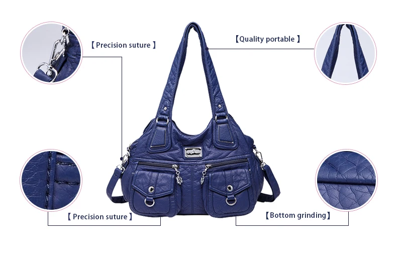 Angelkiss/брендовые сумочки с эффектом потертости из искусственной кожи; женские сумки на плечо; вместительные сумки; женская сумка через плечо; высокое качество; Mochila Bolsa Feminina