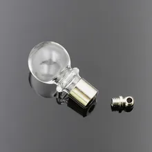 50 штук 27,8*12,7 мм винтовой колпачок slub шарообразный стеклянный флакон кулон Мини Желая бутылка ювелирных изделий делая компонент