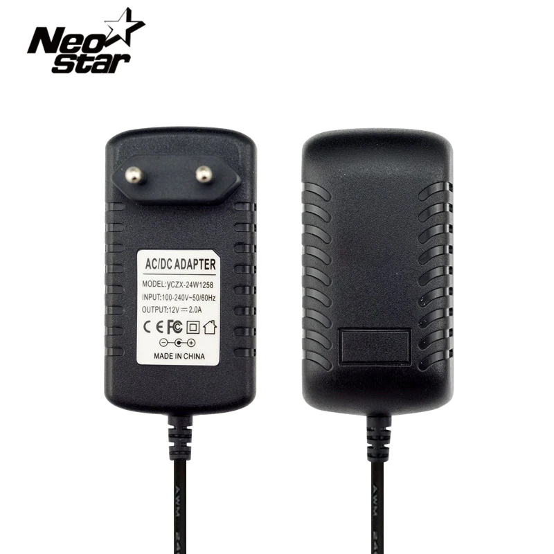 

Universal EU UK US 12V2A AC 100V-240V Power Charger Adapter Switching Converter DC 12V 2A Travel Supply EU Plug Charger Power