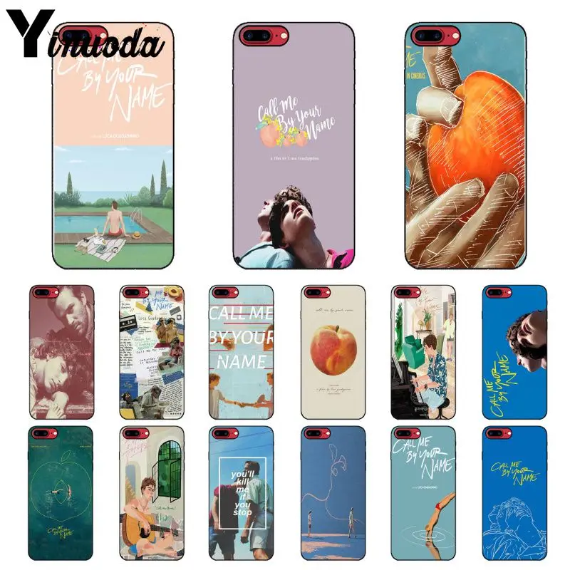 Yinuoda Call Me by Your Black Soft Shell Phone Cover for iPhone X XS MAX 6 6s 7 7plus 8 8Plus 5 5S SE XR|Бамперы| |
