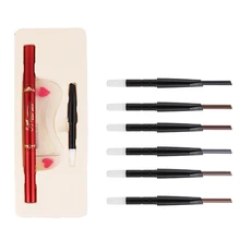 Ротационные двухконцевые автоматические карандаши для бровей, водонепроницаемые с заменой, карта для бровей SSwell