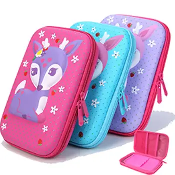 

Cute Sika Deer EVA Pencil Storage Box Large Capacity Stationery Bag School Stationery