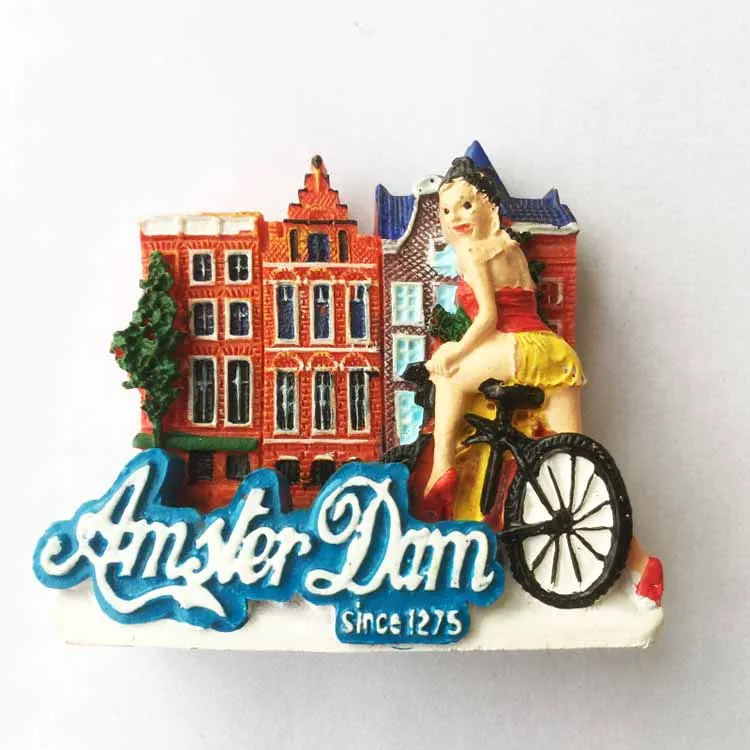 

Bicycle kingdom Holland Amsterdam Souvenir Magnet sticker sticker
