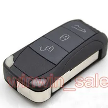 BBQ@ FUKA Uncut пустой флип складной чехол дистанционного ключа оболочки 3 кнопки подходит для Cayenne