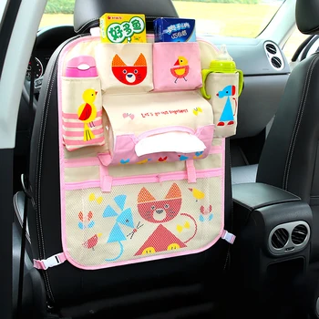 

Baby Car Cartoon Cloth Seat Back Storage Bag Organizer Car-Styling Product Tidying Interior Back Seat Formaldehyde Free No Smell