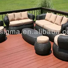 Бали Стиль 7 шт. уличная мебель диван набор плетеная ротанговая мебель Удобная садовая мебель