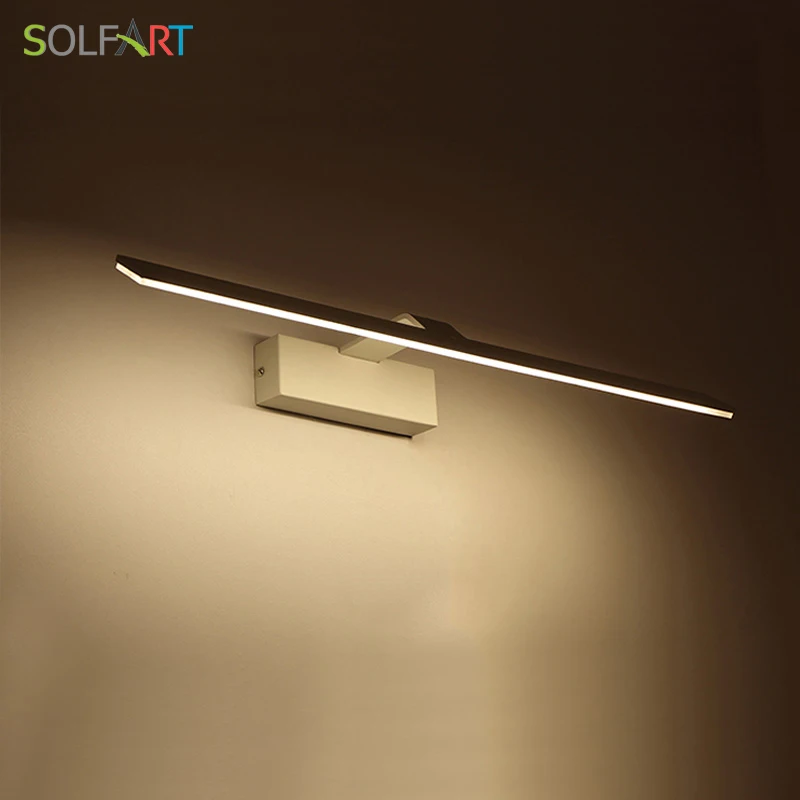 SOLFART современный светодиодный бра настенный светильник s arandela для ванной комнаты зеркала с подсветкой железная краска акриловый зеркальный светильник для ванной комнаты 6327