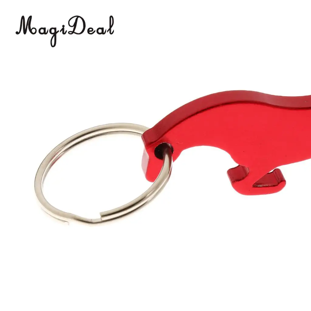 MagiDeal 3 Style Alloy Horse Bottle Opener Key Ring Keychain Bag Pendent Red