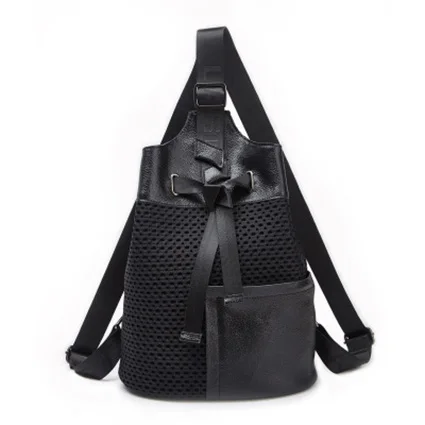 Сетчатый трендовый женский рюкзак, Новая Модная студенческая школьная сумка, молодежный рюкзак для девочек, повседневный рюкзак для отдыха и путешествий, женский рюкзак - Цвет: black