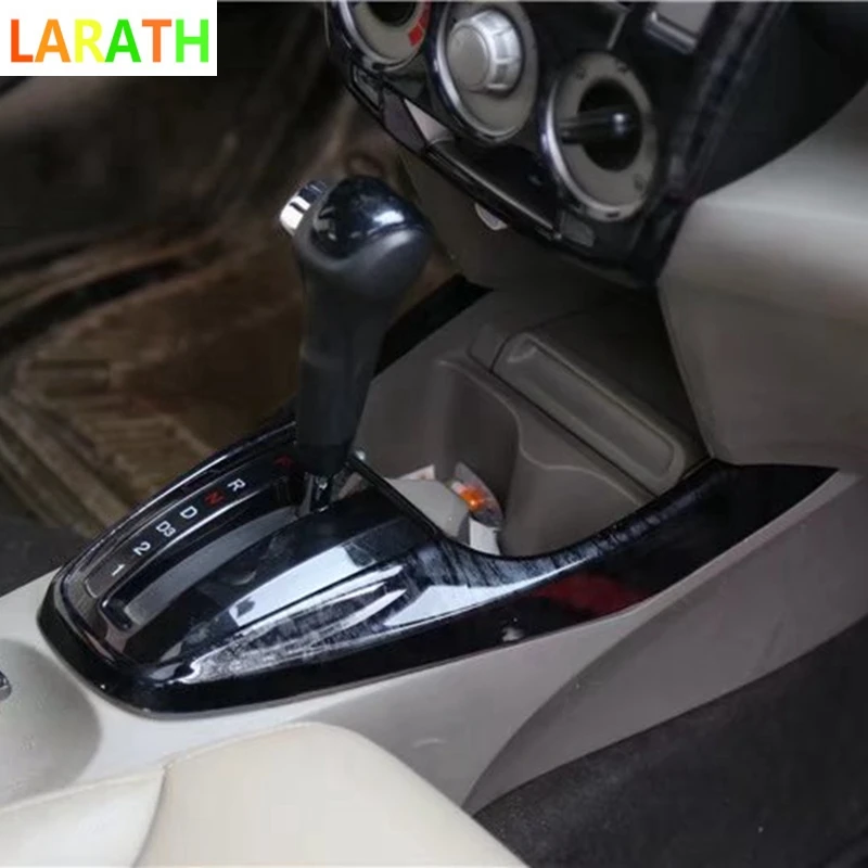 Для Honda City 2008-2012 черная ручка переключения передач из красного дерева из углеродного волокна рычаг переключения передач головная платформа крышка отделка автомобильные аксессуары