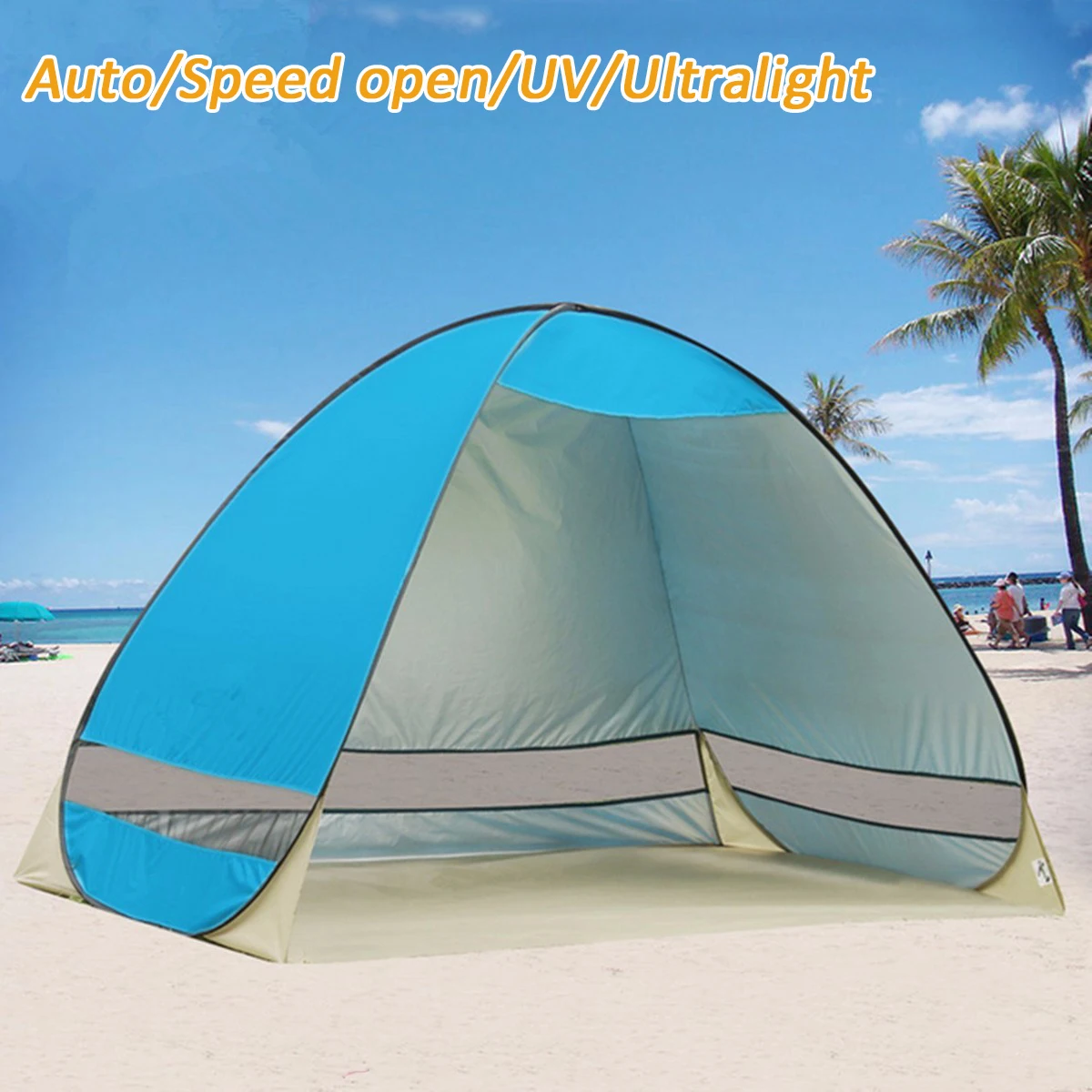 SGODDE Waterproof Camping Tent 2 Person Beach Tent Uv Protection