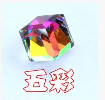 2 шт. 4 мм водяной Куб Драгоценный камень плоское стекло алмазный кристалл бисер кубической формы наклейки для ногтей аксессуары кристалл квадратный горный хрусталь diy инструмент - Цвет: 4Fantasy green 2pcs