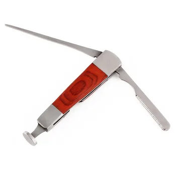 

3 in 1 Smoking Red Wood+metal Tobacco Pipe Cleaning Hand Tools Brush Reamers