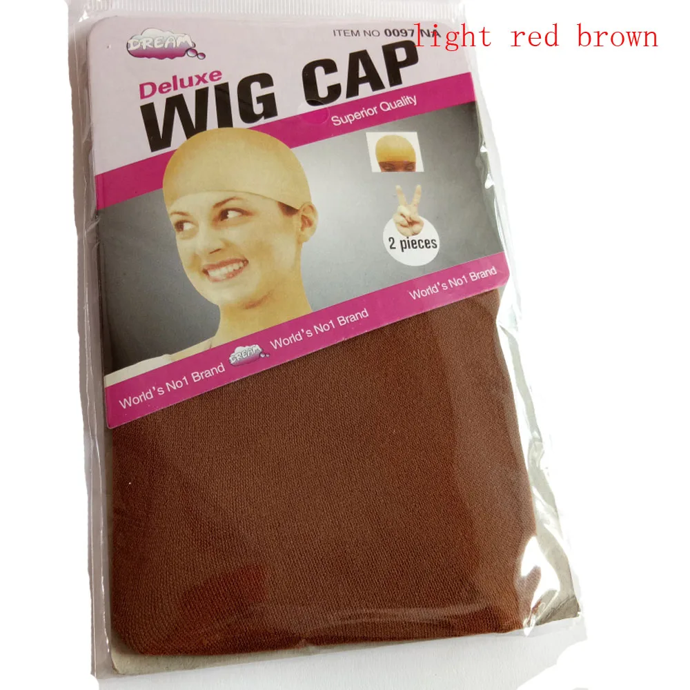 60PCS(30bags) Wig Caps For Making Wigs Stocking Wig Cap Snood Nylon Stretch Mesh In 7 Colors Weaving Cap