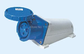 

63A 2P E 3 pin 220-240V IP67 133 single phase watertight industrial surface mounting socket