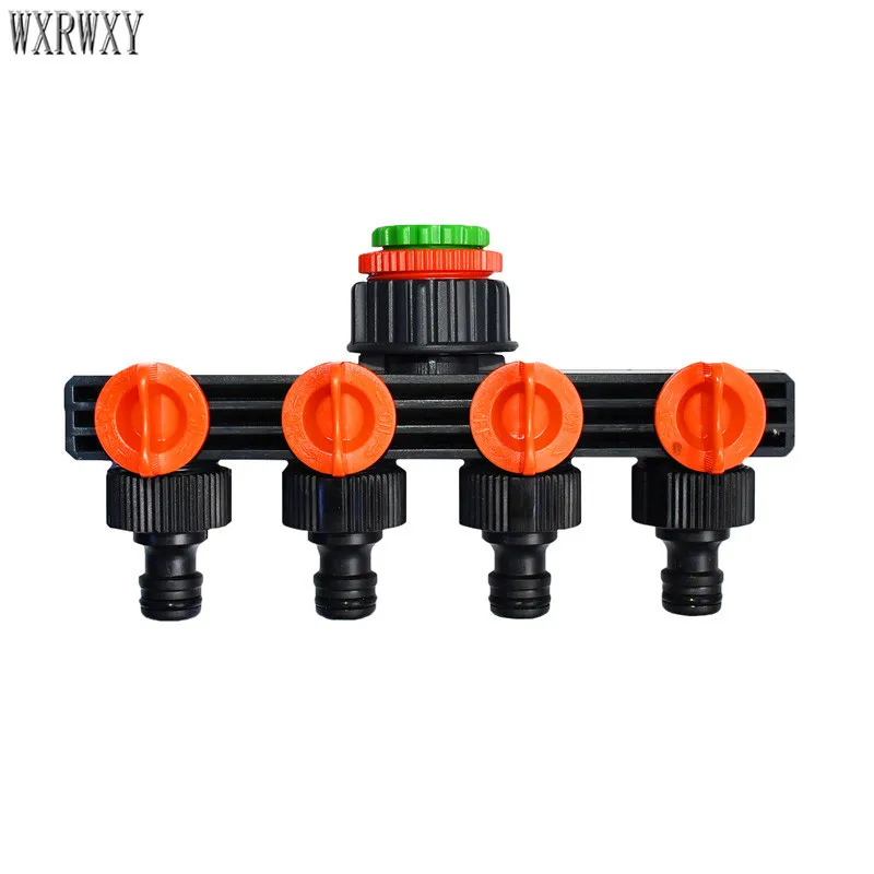 

wxrwxy 4 way tap cranes garden water splitter water irrigation 4 way conector the faucet adapter 1pcs