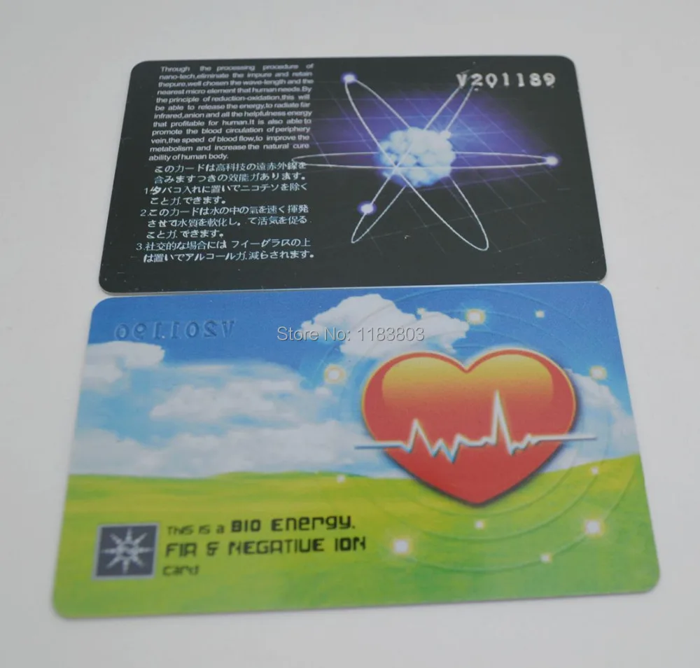 

Free Shipping 200pcs/lot Bio energizer Card Scalar Energy Card ion card red heart design 2500-3000cc ions scalar card penant