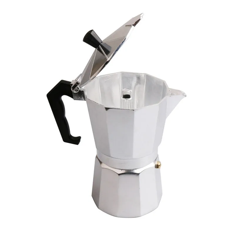 Итальянский топ эспрессо Percolator 1cup/3cup/6cup/9cup/12cup Кофеварка для приготовления кофе на плите восьмиугольная Бытовая алюминий Cafeteira