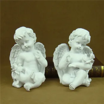 

Vintage Angel Figurine Handmade Resin Pigeon Angel Miniature Decor Souvenir Gift Craft Home Embellishment Ornament Accessories
