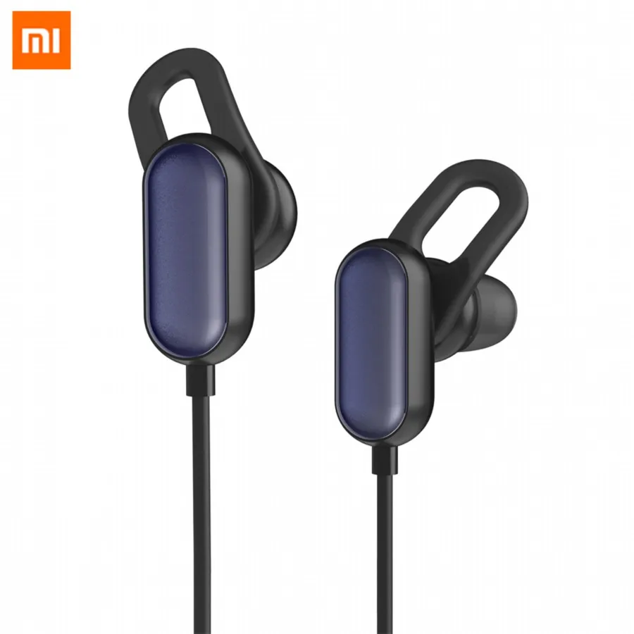 Оригинальная Xiaomi mi Спортивная bluetooth-гарнитура Youth Edition Xiao mi Беспроводная Bluetooth 4,1 с микрофоном IPX4 Водонепроницаемая 5 вкладышей - Цвет: Black