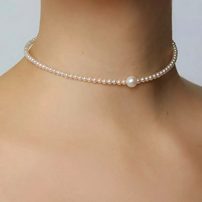 Модное Красивое Жемчужное ожерелье в стиле барокко, женское эффектное ожерелье с искусственным жемчугом, изысканное ювелирное изделие в богемном стиле для девушек, рождественский подарок