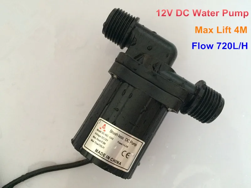 10pcs Micro Brushless Water Pump 40c1240, 12v Dc 720l/h 4m 14.4w Small