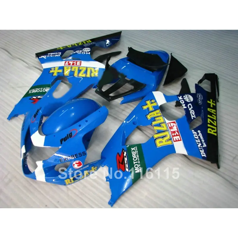 

Motorcycle parts for SUZUKI GSXR600 GSXR750 K4 2004 2005 blue black RIZLA+ fairings set GSXR600/750 04 05 fairing kit WF2