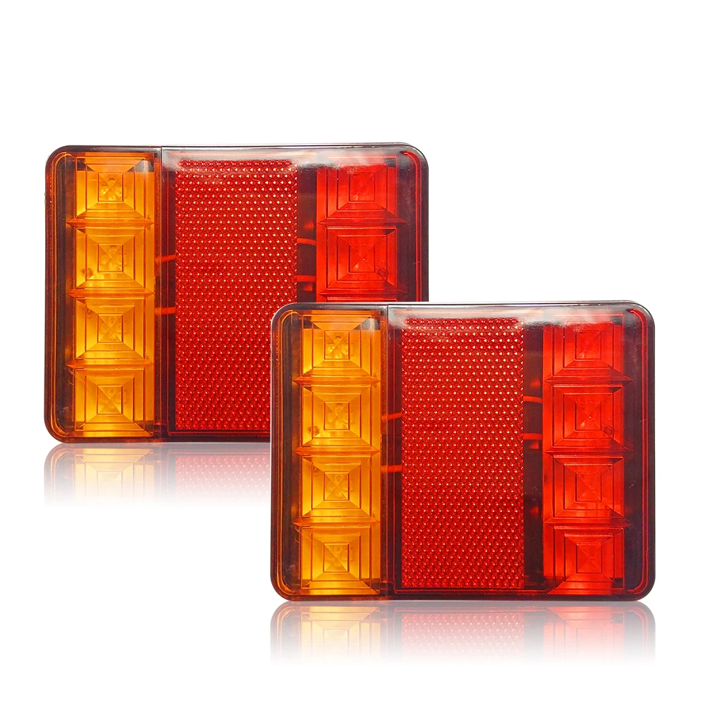 CNSUNNYLIGHT Car Truck Rear Tail Light Warning Lights Rear Lamps Waterproof Tailight Rear Parts for Trailer Caravans DC 12V 24V (3)