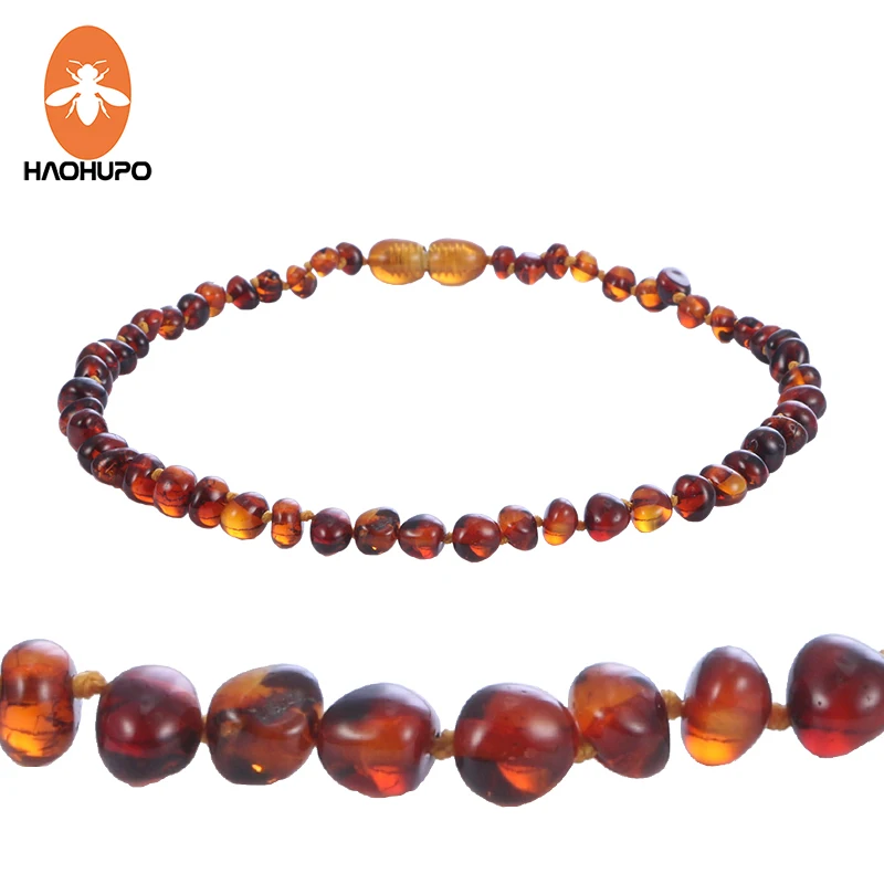 HAOHUPO, натуральное Янтарное ожерелье, сертификат подлинности, подлинный Прибалтики, янтарный камень, детское ожерелье, подарок, 10 цветов, 14-33 см