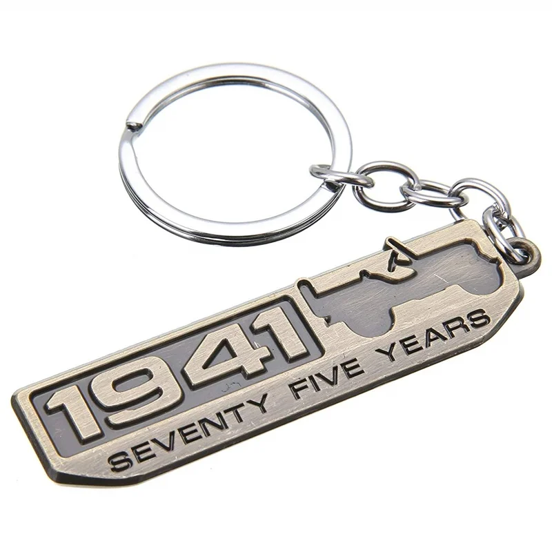 

Jeep Key Ring Car Metal Key Ring Seventy Five Years 1941 Key Chain for Jeep Renegade Car Styling Keyfob Accessories