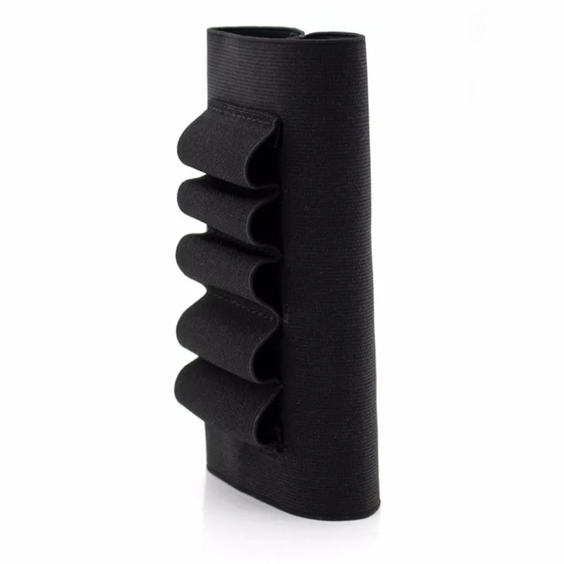 

Outdoor Molle 5 Shell Slots Hunting Buttstock Shell Gauge Cartridge Holder Elastic Loops Airsoft Military Ammo Waist Sleeve Pack