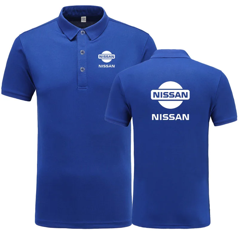 Новое поступление брендовой одежды Мужская тенниска с логотипом повседневная мужская рубашка поло Nissan рубашка поло с коротким рукавом - Цвет: Синий