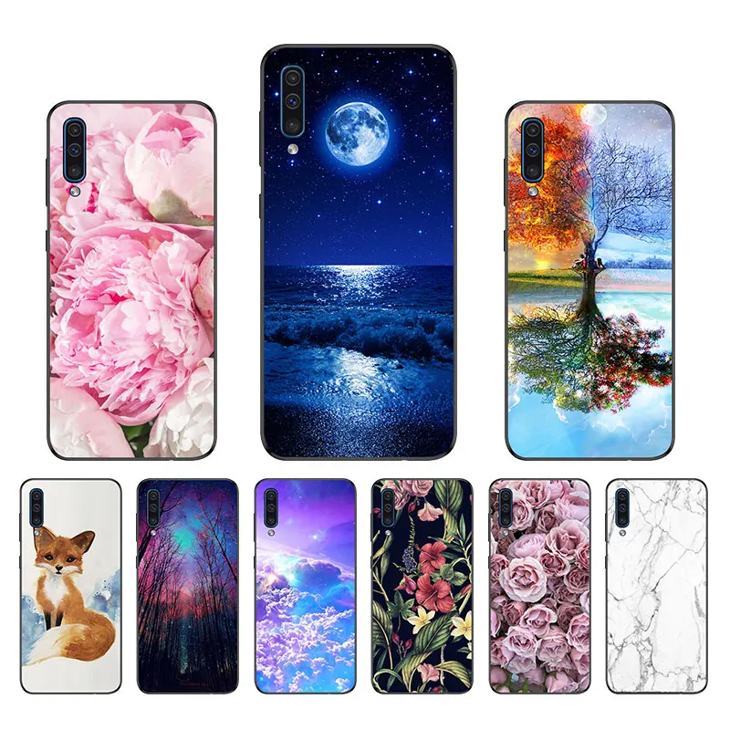 Чехол A50 для Samsung Galaxy силиконовый черный матовый чехол телефона 2019 A 50 A505 мягкий