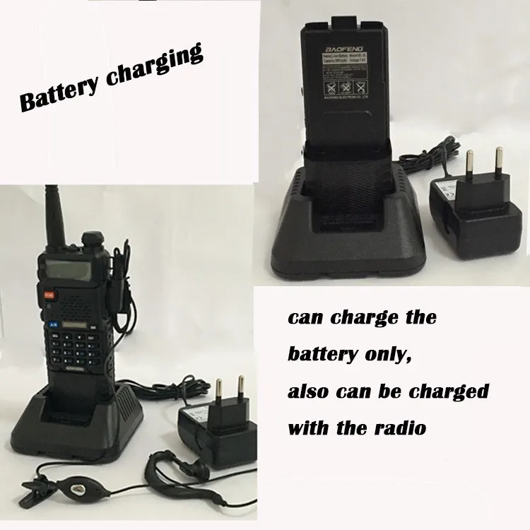 2 PCS Two Way Radio Walkie Talkie Baofeng uv-5r 3800 Battery For CB Ham Radio Station uv 5r VOX Comunicador Portable Radio Sets hunting walkie talkies