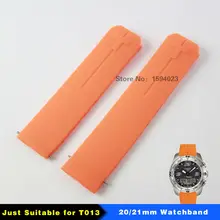 20 мм 21 мм T013 ремешок для часов T-Touch II Expert оранжевый силиконовый резиновый ремешок для часов T013420A или T047420A