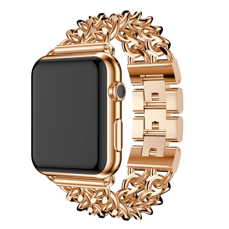 Ремешок из нержавеющей стали для Apple Watch Band 5 4 3 2 40 мм/38 мм звеньевой браслет iwatch 42
