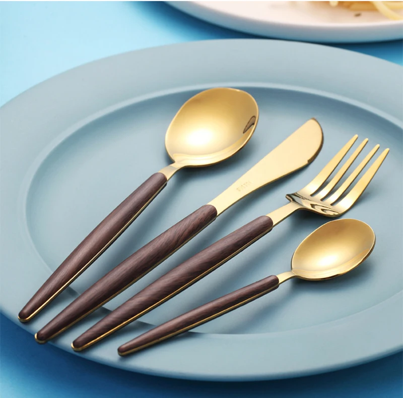 rose gold kitchen talher dourado (9)
