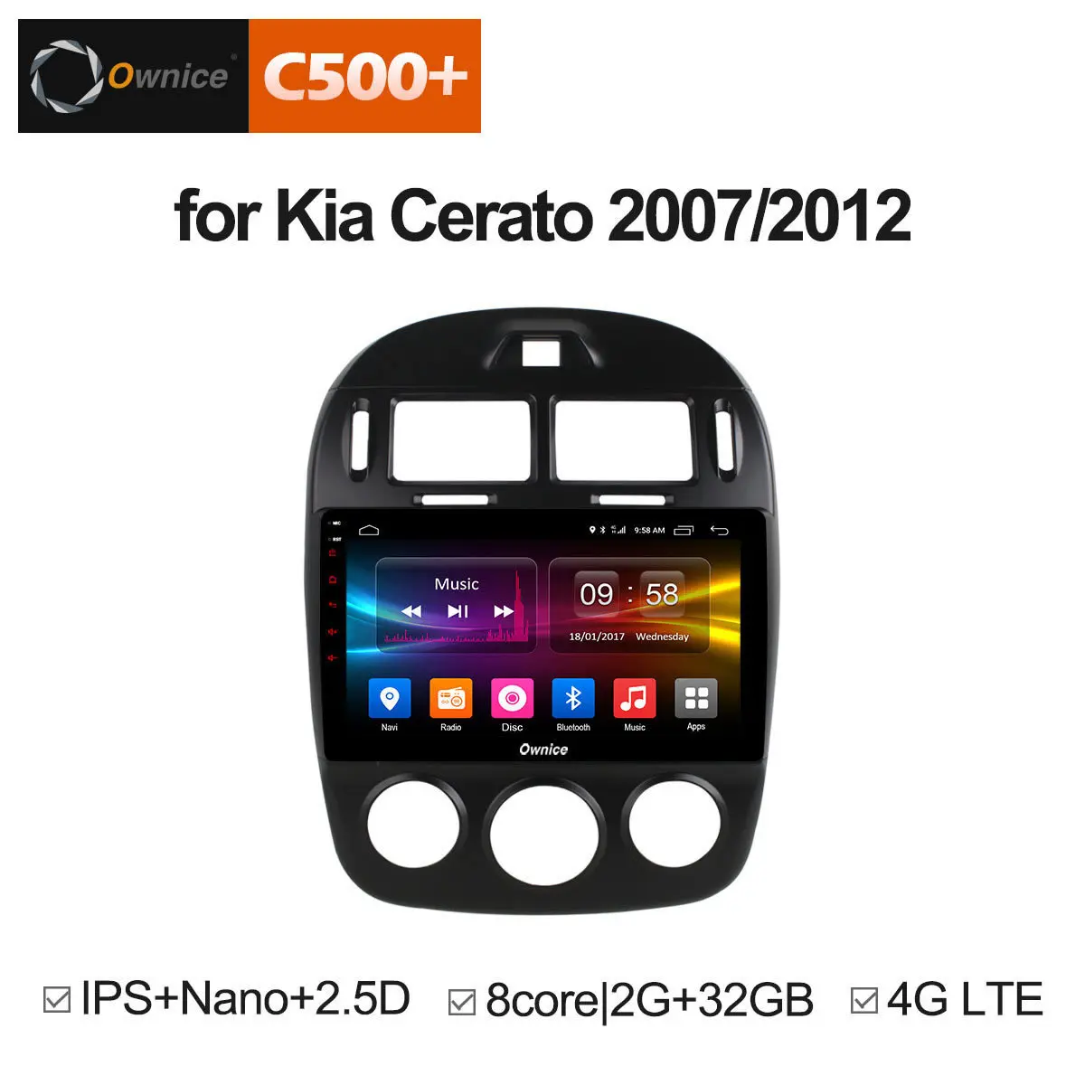 android 8.1 car dvd Smart Navigation Stereo Multimedia Radio Player For kia cerato 2007 2008 2009 2011 2012 GPS 4G LTE carplay