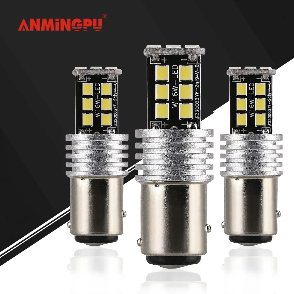 Anmingpu 2x сигнальные лампы 1157 светодиодный Bay15d P21/5 Вт 2835SMD 1156 BA15S P21W BAU15S PY21W